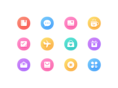 Color icon app color flat icon