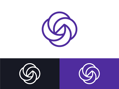Abstract flower icon bold design icon logo modern