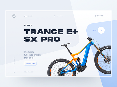Bike store Giant blue clean color concept design digital promo ui ux web web design