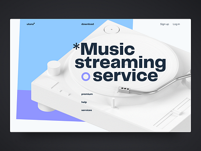 Music streaming service color concept design logo promo ui ux web