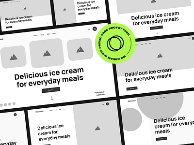 Ice cream shop prototype ui ux web