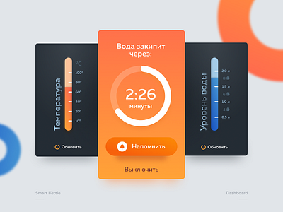 Smart Kettle - Dashboard clean color concept dashboard design kettle service smart time ui ux water web