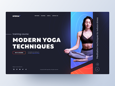 Sfera - Yoga website concept about clean color concept design digital figma page promo site ui ux web yoga
