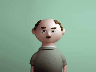 Avatar experiment using Blender 3d avatar branding character graphic illustration model