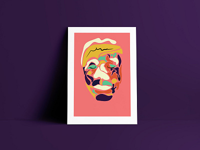Poster africa color face free illustration style