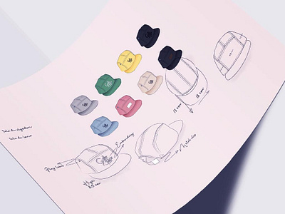 Concept Sketch Caps cap color concept graphic illustration product design