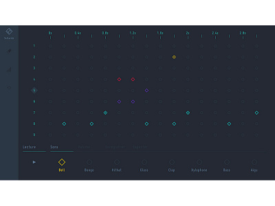 Echo development drum machine minimal music web audio api web design wep app