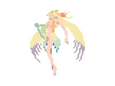 Siren - FF VIII andersen final fantasy flat g force game guardian force illustration minimalisme ondine retro siren summon