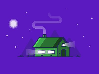 Night design flat illustration vector