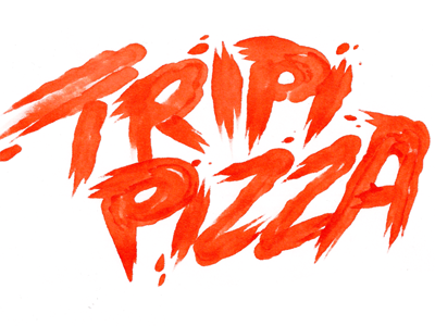 Tripipizza animation cartoon lettering pizza text