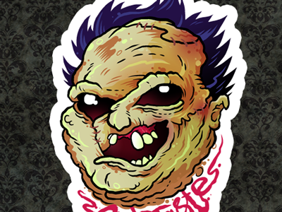Leatherface badtaste chainsaw halloween horror illustration massacre slasher sticker