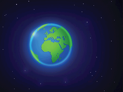 Our Planet Gif illustration planet web ad web after effects animation gif