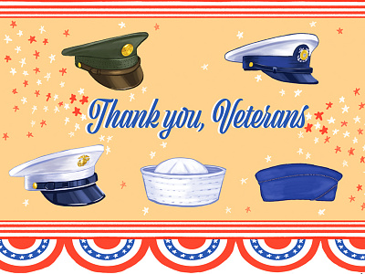Thank you, Veterans airforce annamaria ward army coast guard design editorial illustration illustration marines military navy usa veterans