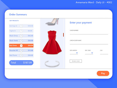 Daily UI- 002- Credit Card Checkout
