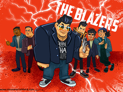 The Blazers annamaria ward cartoon character design drawing film gang illustration illustrator