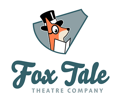 Fox Tale Theatre Logo apparel brand identity branding cartoon fox illustration illustrator logo theater theater branding theater design typography vector young adult