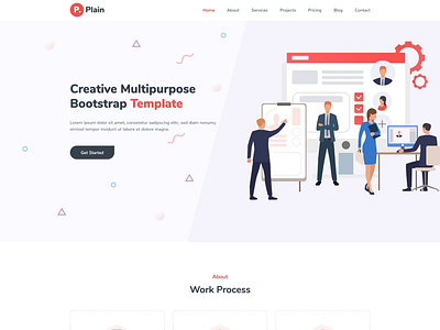 Creative Free Bootstrap Template - PLAIN