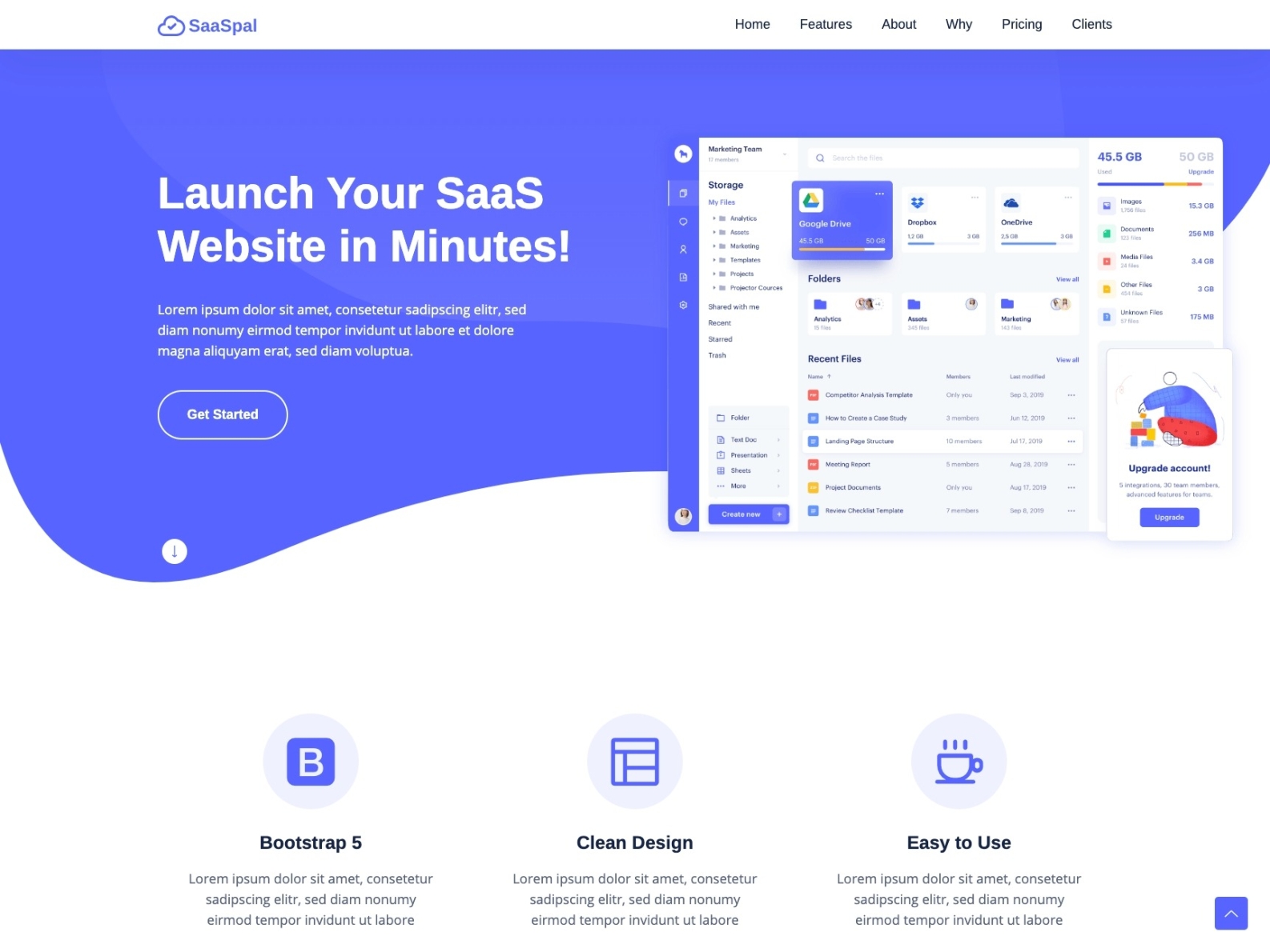 SaaS Landing Page - SaaSpal By UIdeck On Dribbble