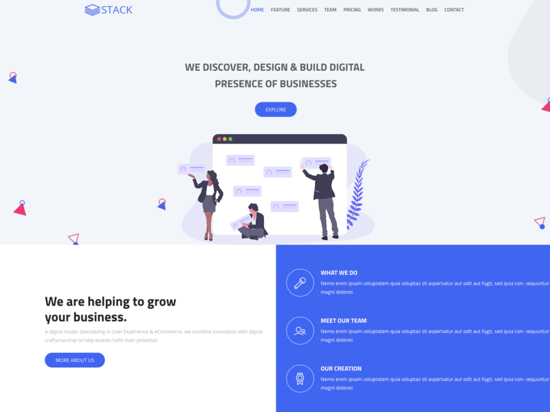 Stack - Free Bootstrap 4 Business Template By UIdeck On Dribbble