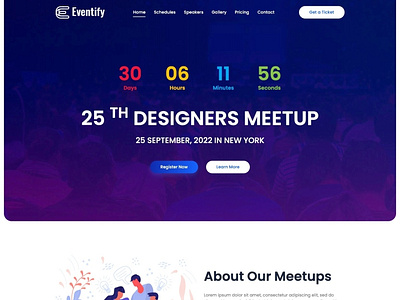 Event and Conference Landing Page - Eventify