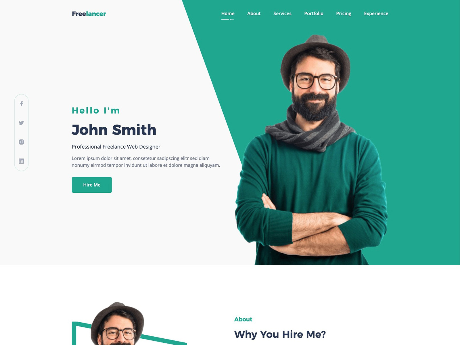 Personal Profile Template Free Download Personal Portfolio Website 