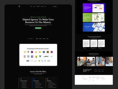 Zainiklab - Website Redesign black black ui design agency design team minimal software company software design ui ux uidesign uidesigner uxdesign web ui zainiklab