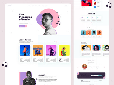 Personal Website - Singer creative design hellosourav landing page landingpage misician music personal personal branding personal project portfolio portrait singer testimonilas website zainiklab