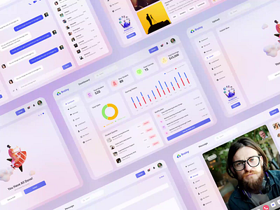 LMS - Teachers Portal (Glassmorphism) admin panel animation dashboard design illustration minimal mobile prototype software design typography ui animation web app design website