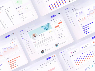 Hospital Management System (HMS) admin panel back end design doctor appointment doctor web doctor website hmsdesigns hospital hospital dashboard hospital management minimal mobile software design trendy ui color ui ux animation ux design