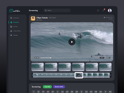 Surfing Dashboard - Screening Page
