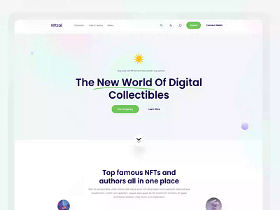 Nftzai - NFT Marketplace animation artist app bank app banking branding crypto wallet cryptocurrency minimal mobile nft nft crypto nft marketplace nft token nft wallet trading app trading wallet ui animation vector website