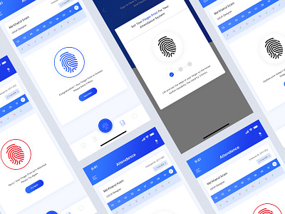 Attendance System - Team And Project Management app 2019 design system app attachment attendance case study error fingerprint minimal mobile mobile animation mobile app product system design ui ux challenge ux design website