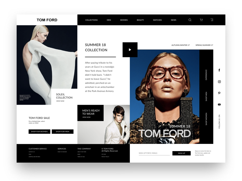 TOM FORD by Linu LD on Dribbble