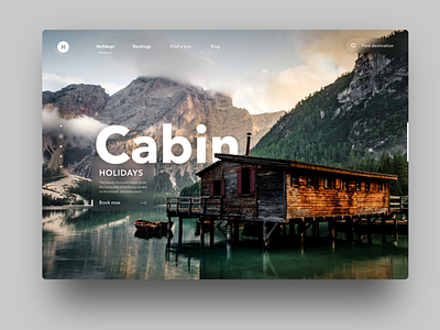 Cabin Holidays :) booking free nature sketch travel ui ux web website
