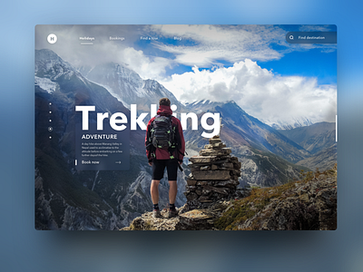 Trekking Holidays :) design free grid layout minimal sketch travel ui ux web website