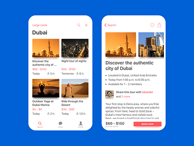 Tourshare app concept app interface share travel