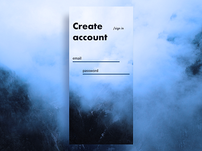 Daily UI #001 — Sign Up 001 app dailyui interface