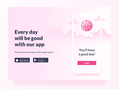 Daily UI #003 — Landing Page 003 app dailyui interface landing mobile