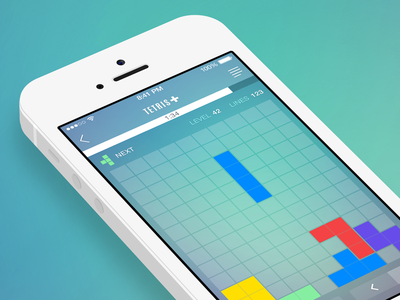 Tetris iOS7 style app games ios7 iphone redesign