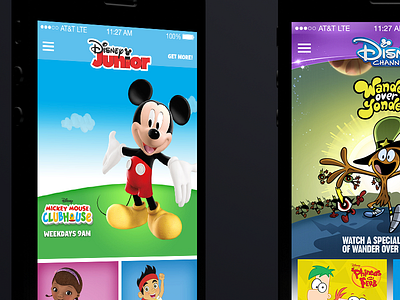 Redesign of WATCH Disney apps android disney ios