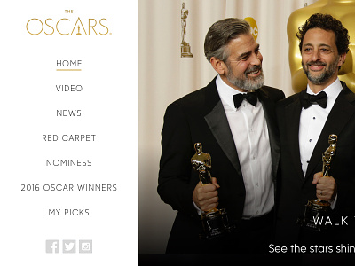 Oscars Homepage Concept