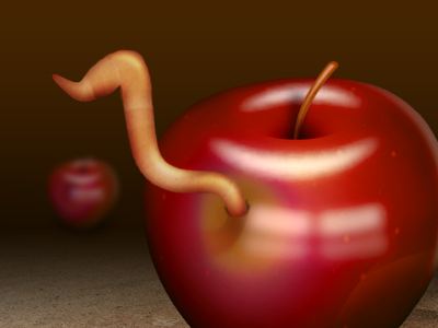 Apple and a Worm photoshop