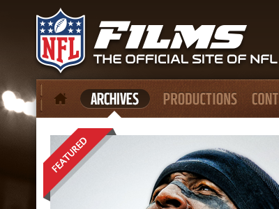 Redsign of NFL Films wordpress blog
