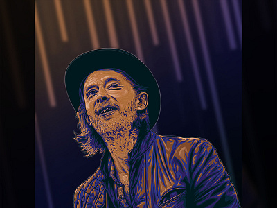 Thom Yorke Portrait brushes drawing fun illustration music pallete procreate radiohead