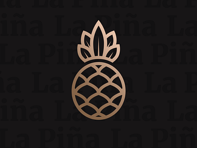 La Piña branding design illustration logo logo design logos logotype pineapple restaurant vector
