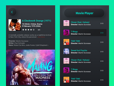 Movie app concept app ui ux