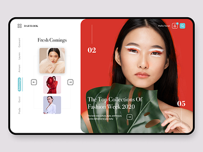 Daily Look banner design dribbble fashion shot ui ux design web