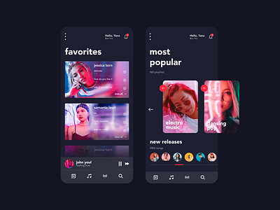 Music Player UI Concept by Yana Kotoliuz 🇺🇦 on Dribbble