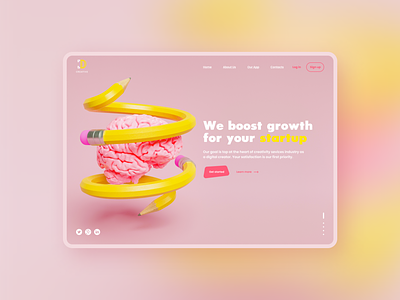 Startup banner brainstorm design dribbble e-commerce growth ideas illustration shop startup ui ux design web
