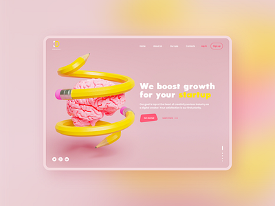 Startup banner brainstorm design dribbble e commerce growth ideas illustration shop startup ui ux design web